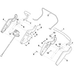 Stihl RME545.0 C - Handle Upper Part - Parts Diagram