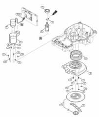 Genuine Stihl RMI422.1 / D - Mowing deck, height adjustment