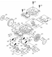 Genuine Stihl RMI422.1 P / C - Lower housing, chassis