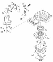 Genuine Stihl RMI422.2 / D - Mowing deck, height adjustment