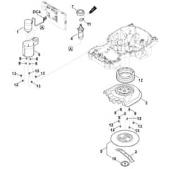 Stihl RMI522.0 C - Mowing Deck, Height Adjustment - Parts Diagram