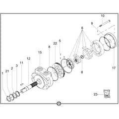 Belle Roller Striker - Hydraulic Motor - Parker