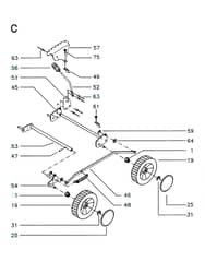 Husqvarna ROYAL 46EL - Wheel & Depth Stake Assembly