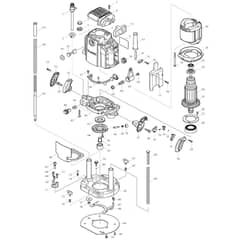 Makita RP1800F - Router - Power Tool Diagram