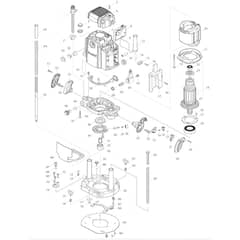 Makita RP2303FC - Router - Power Tool Diagram