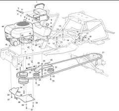 Hayter Heritage RS82H - 148A (148A001001 - 148A099999) - Engine -Battery