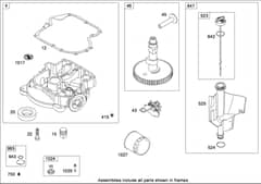 Hayter RT380H - 135E (135E280000001 - 135E280999999) - Crankcase Assy B&S 31E777-0130-E1