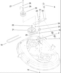 Hayter RT380H - 135E (135E290000001 - 135E290999999) - 38 Inch Deck Blade Drive Assy