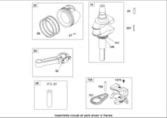 Hayter RT380H - 135E (135E290000001 - 135E290999999) - Crankshaft Assy B&S 31E777-0130-E1