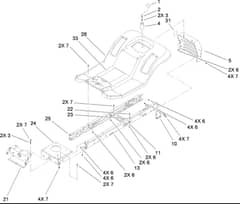 Hayter RT380H - 135E (135E290000001 - 135E290999999) - Frame - Body Assy