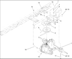 Hayter RT380H - 135E (135E290000001 - 135E290999999) - Hydro Transaxle Assy