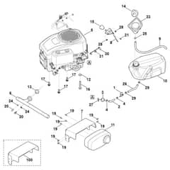 Stihl RT4082.0 - Engine, Tank - Parts Diagram