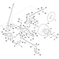Stihl RT4097.1 SX - Steering, Front Wheel - Parts Diagram