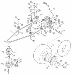 Genuine Stihl RT5097.1 / I - Gearbox, rear wheel, blade clutch