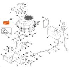 Stihl RT5112.1Z - Engine, Tank - Parts Diagram