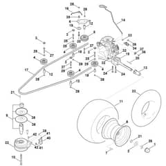 Stihl RT5112.1Z - Gearbox, Rear Wheel, Blade Clutch - Parts Diagram