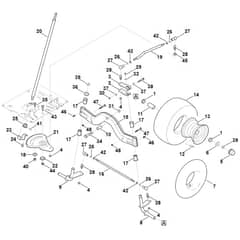 Stihl RT6112.1 ZL - Steering, Front Wheel - Parts Diagram