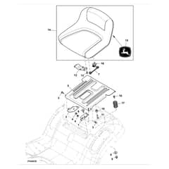 John Deere S100 - PC13988 - Seat - ST1010603