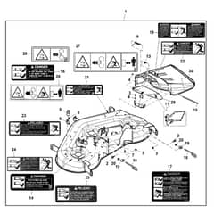 John Deere S140 - PC13992 - Deck Shell - ST1010815