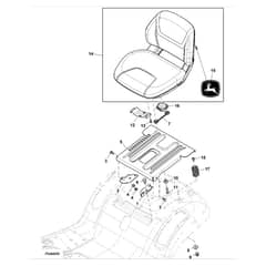John Deere S170 - PC13995 - Seat - ST1010604