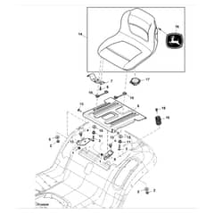 John Deere S170 - PC13995 - Seat - ST1010605
