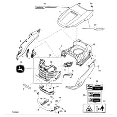 John Deere S240 - PC12357 - Hood (880001 - ) - ST1010782