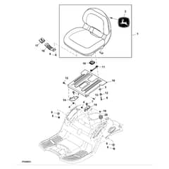 John Deere S240 - PC12357 - Seat - ST798880