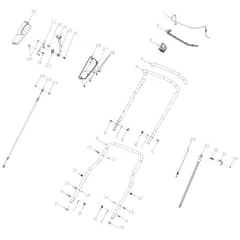 Cobra S40C - Scarifier Handle Assy Diagram