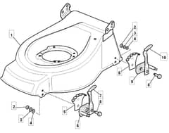 S420 HP - 2010-2011 - 294434023/M10 - Mountfield Rotary Mower Deck Diagram