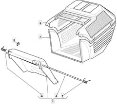 S420 HP - 2009 - 294434023/UM9 - Mountfield Rotary Mower Grass Bag Diagram
