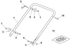 S420 HP - 2009 - 294434023/UM9 - Mountfield Rotary Mower Lower Handle Diagram