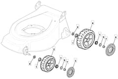 S420 HP - 2009 - 294434023/UM9 - Mountfield Rotary Mower Wheels Diagram