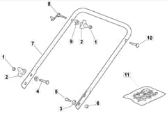 S420 PD - 2010-2011 - 294435023/M10 - Mountfield Rotary Mower Lower Handle Diagram