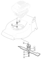S420 PD - 2009 - 294435023/UM9 - Mountfield Rotary Mower Blade Diagram