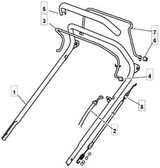S420 PD - 2009 - 294435023/UM9 - Mountfield Rotary Mower Upper Handle Diagram