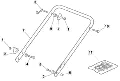 S421 HP - 2010 - 294434043/UM9 - Mountfield Rotary Mower Lower Handle Diagram
