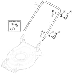 S421 HP - 2019-2020 - 2L0431843/M19 - Mountfield Rotary Mower Lower Handle Diagram