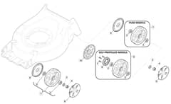 S421 HP - 2019-2020 - 2L0431843/M19 - Mountfield Rotary Mower Wheels Diagram