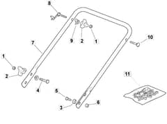 S421 PD - 2011-2012 - 294435043/M11 - Mountfield Rotary Mower Lower Handle Diagram