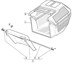 S421 PD - 2008 - 294435043/UM8 - Mountfield Rotary Mower Grass Bag Diagram