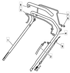 S421 PD - 2008 - 294435043/UM8 - Mountfield Rotary Mower Upper Handle Diagram