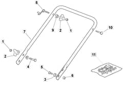 S421 PD - 2010 - 294435043/UM9 - Mountfield Rotary Mower Lower Handle Diagram