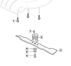 S421 PD - 2012-2018 - 295432043/M12 - Mountfield Rotary Mower Blade Diagram