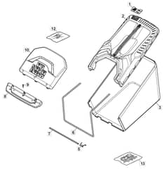 S421 PD - 2019-2020 - 2L0432843/M19 - Mountfield Rotary Mower Grass Bag Diagram