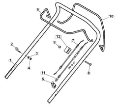 S421 PD - 2019-2020 - 2L0432843/M19 - Mountfield Rotary Mower Upper Handle Diagram