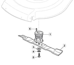 S421R HP - 2019-2022 - 299434043/M19 - Mountfield Rotary Mower Blade Diagram