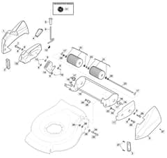 S421R HP - 2019-2022 - 299434043/M19 - Mountfield Rotary Mower Roller Diagram