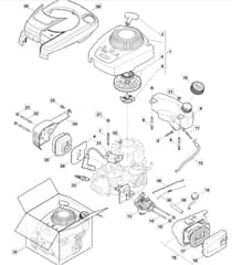 S421R PD - 2014-2018 - 299439043/M14 - Mountfield Rotary Mower RV100 Engine Diagram