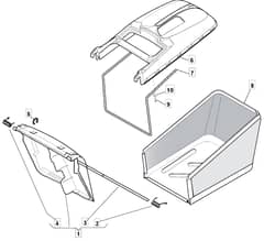 S422 HP - 2010 - 294434038/M10 - Mountfield Rotary Mower Grass Bag Diagram