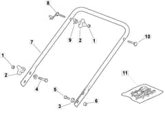 S422 HP - 2010 - 294434038/M10 - Mountfield Rotary Mower Lower Handle Diagram